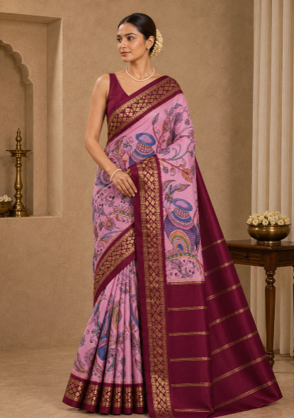 Mysore Crepe Silk - Kalamkari Prints