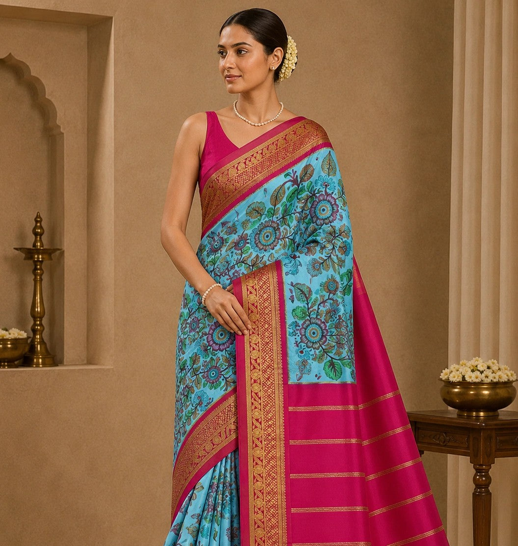 Designer Mysore Crepe Silk