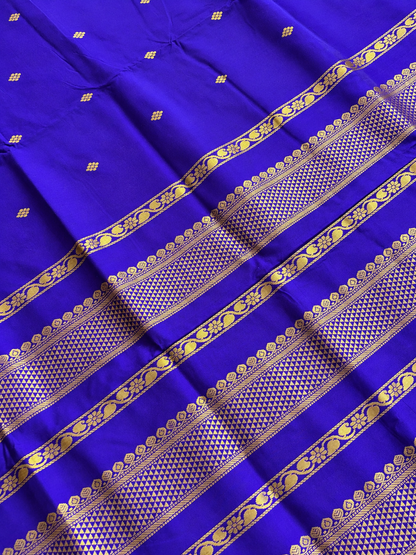 Pure Kalyani Cotton - Purple with Gold zari