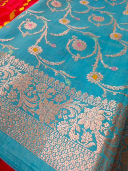 Pure Chiniya Silk - Meenakari Weave