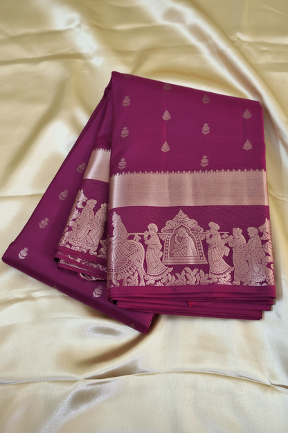 Pure Kanjeevaram Silk - Royal Wedding Story - Magenta & Gold