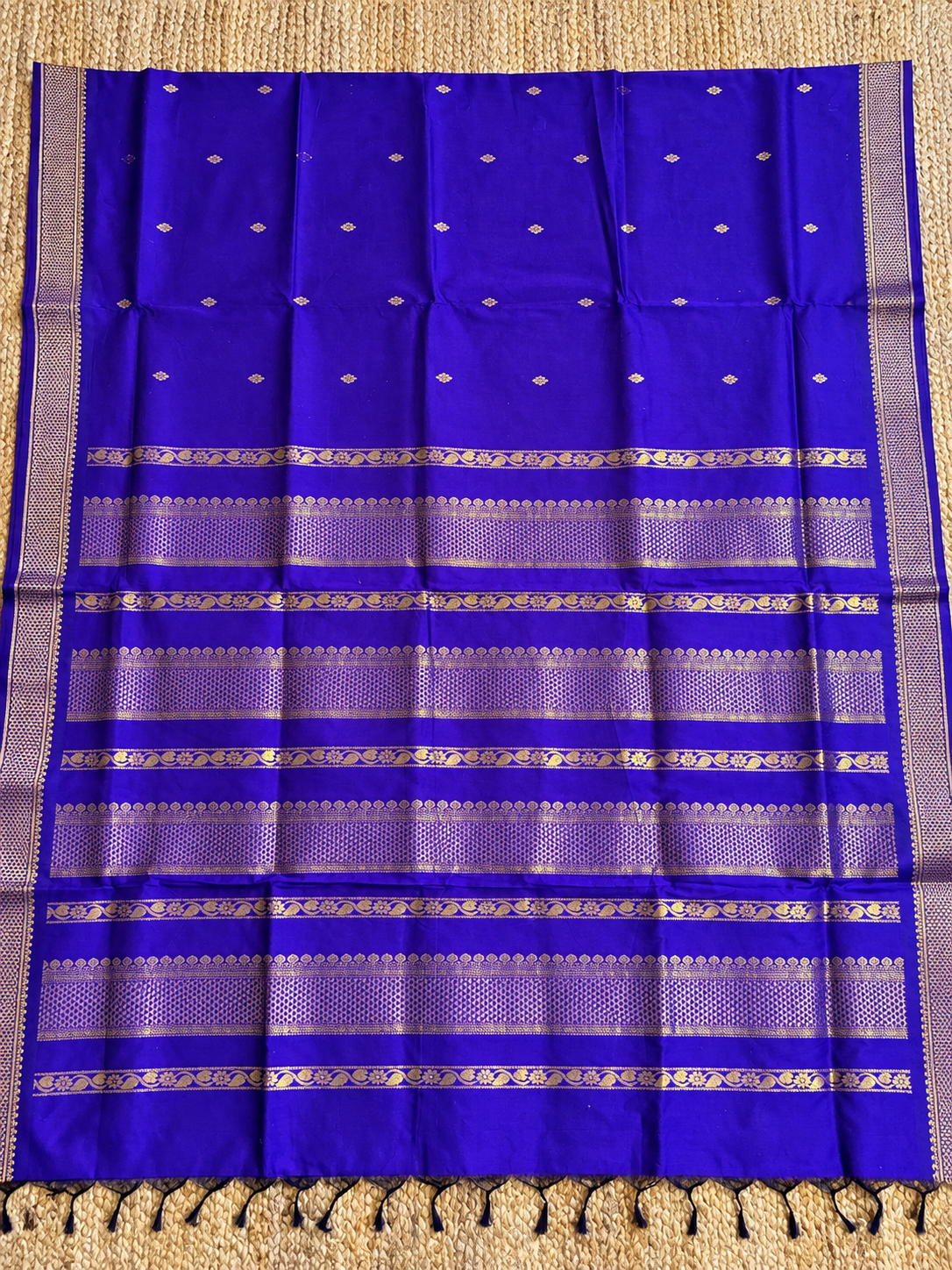 Pure Kalyani Cotton - Purple with Gold zari