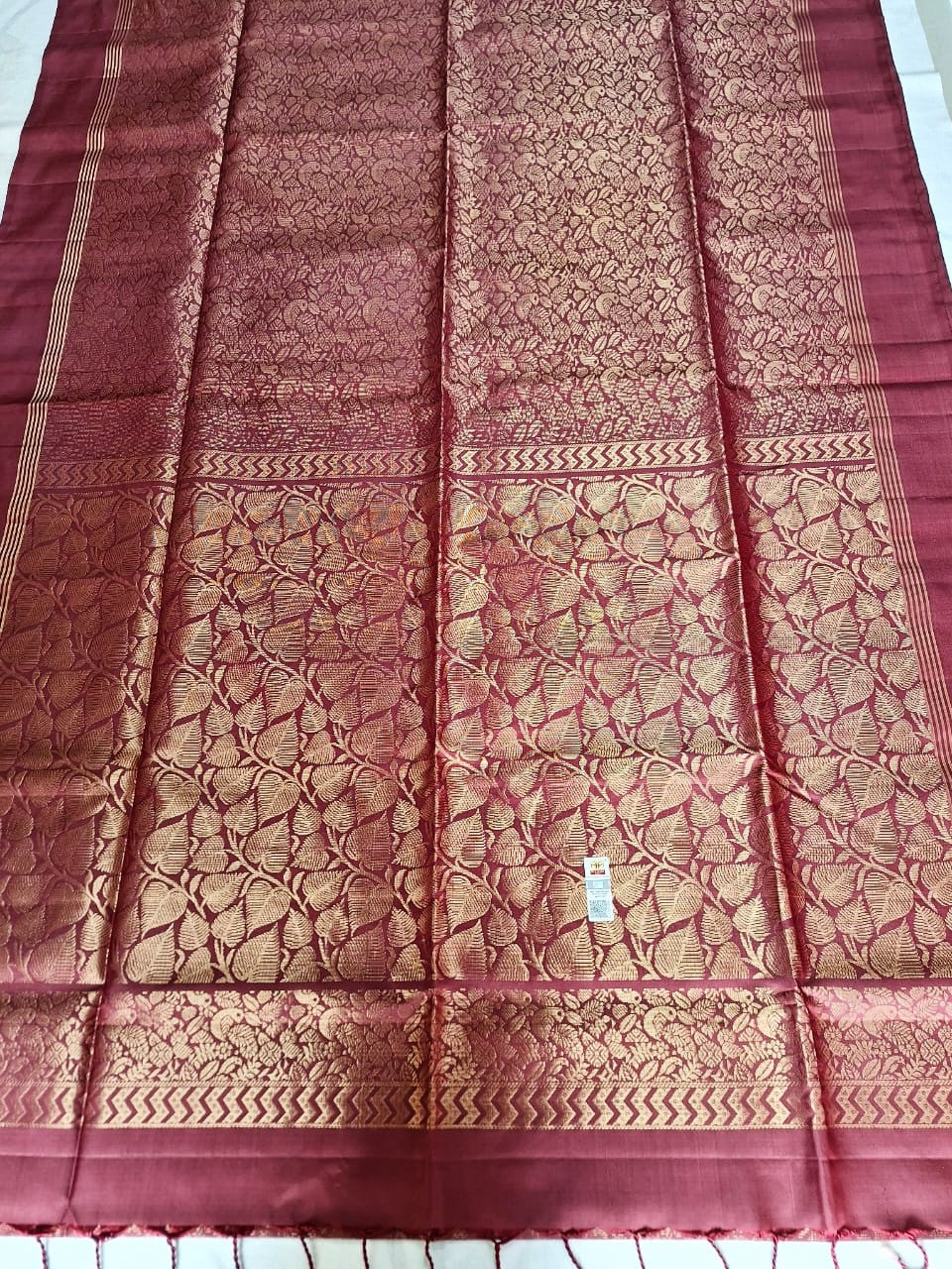 Pure Handloom Soft Silk - Brocade Maroon & Gold