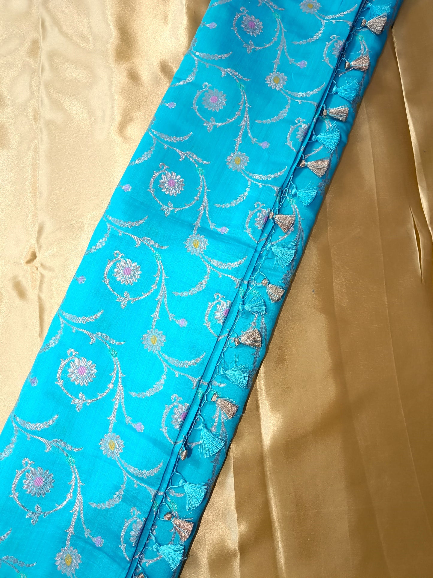 Pure Chiniya Silk - Meenakari Weave