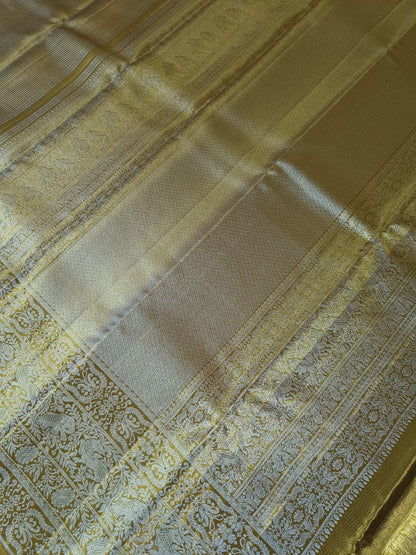 Pure Silk Kanjeevaram-GOLD Kanchi Tissue Meenakari