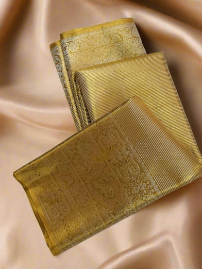 Pure Silk Kanjeevaram-GOLD Kanchi Tissue Meenakari
