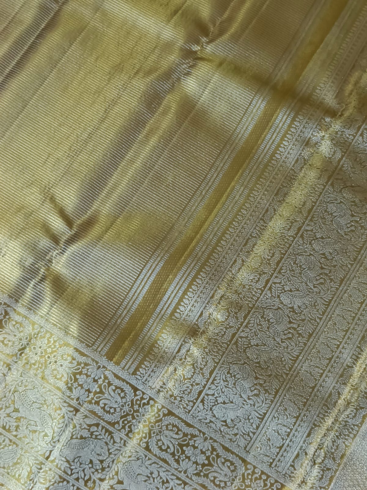 Pure Silk Kanjeevaram-GOLD Kanchi Tissue Meenakari