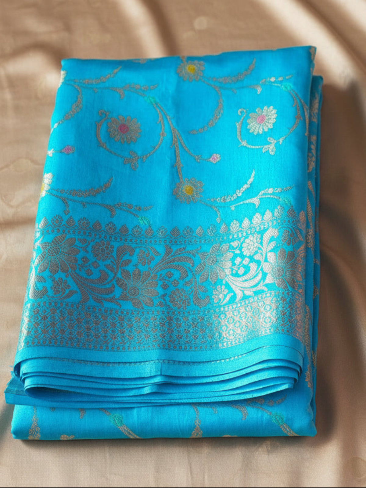 Pure Chiniya Silk - Meenakari Weave