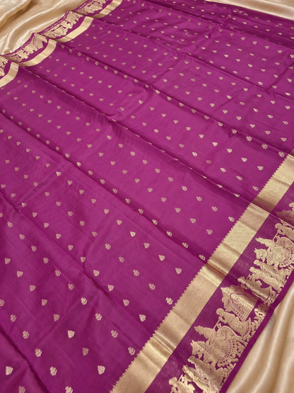 Pure Kanjeevaram Silk - Royal Wedding Story - Magenta & Gold